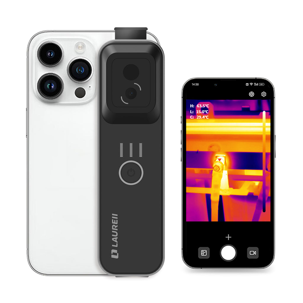 Thermal camera for water leak detection with Wi‑Fi for home inspection, wall moisture and pipe leak checks, wireless infrared camera for phones, 256×192