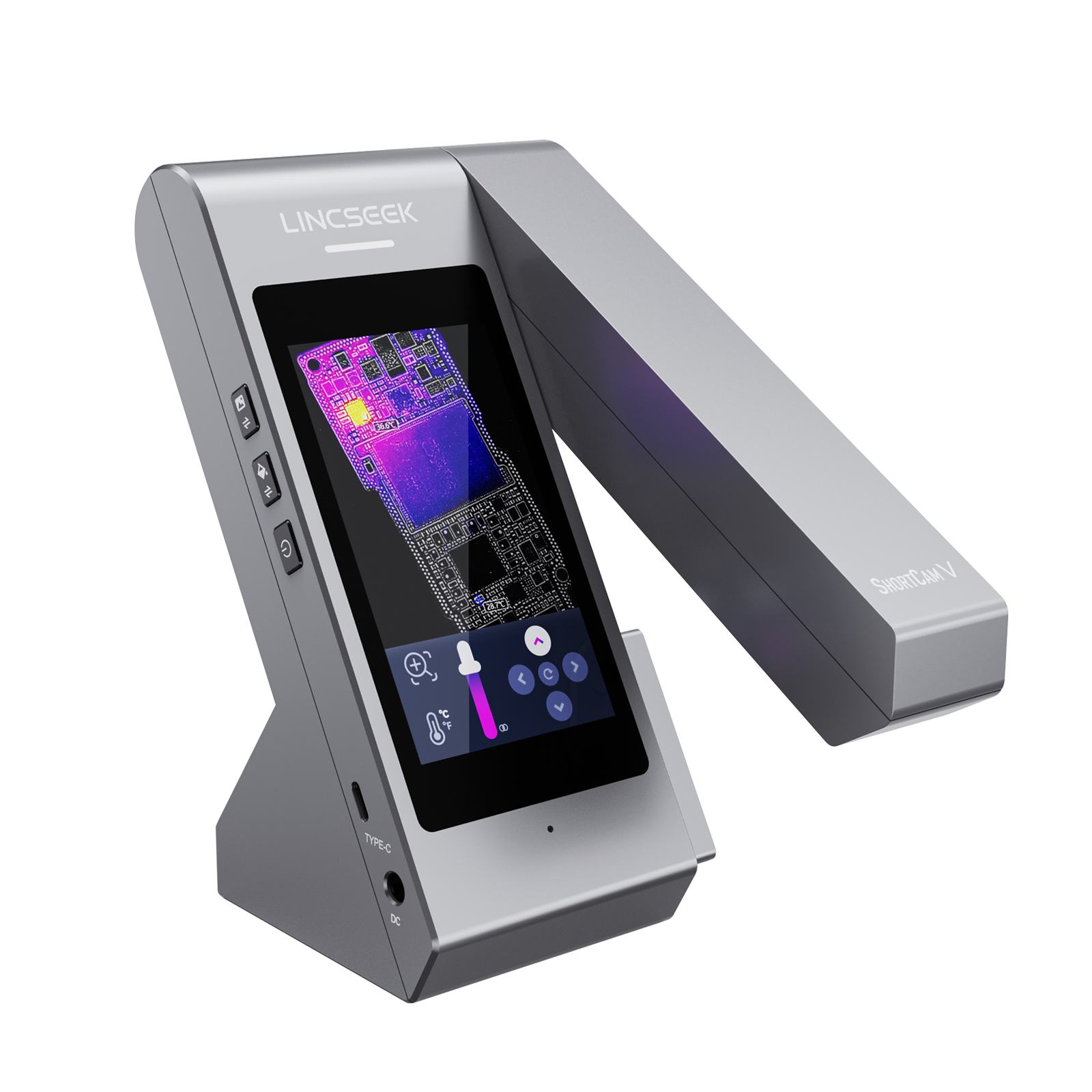 PCB Fault Detection Thermal Analyzer with Built-In Screen for Phone Motherboard Repair, Standalone Infrared Diagnostic Camera, ShortCam V