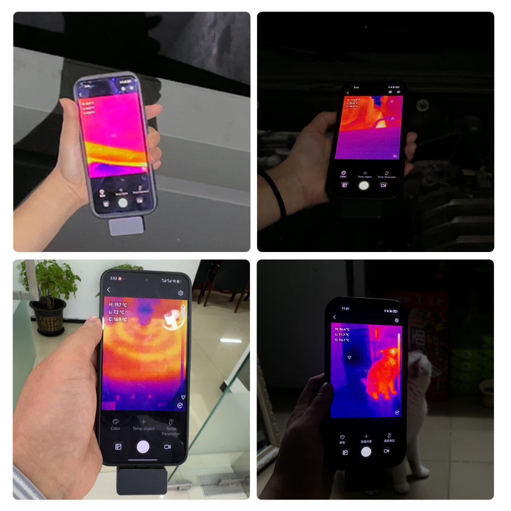 Thermal Camera for Android Phones, Plug-and-Play Mini Infrared Camera for Home Inspection, Water Leak Detection, Electrical Checks and Heat Tracking, 128x96 IR