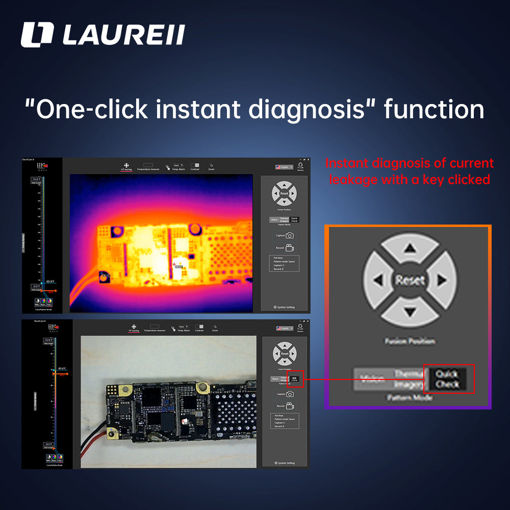 PCB Fault Detection Thermal Analyzer for Phone Motherboard Repair & Temperature Diagnosis, Infrared Camera, ShortCam II