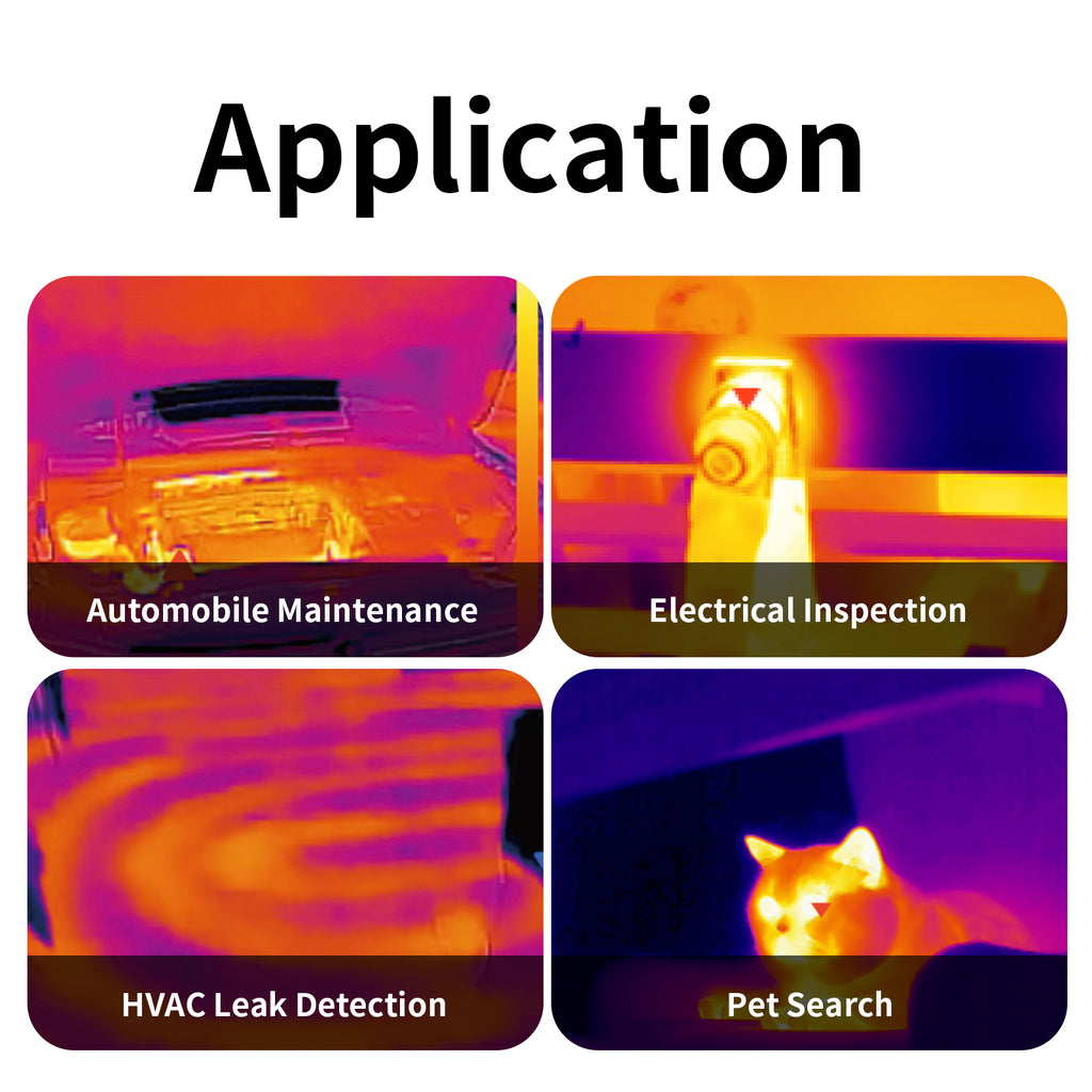 Thermal camera for water leak detection with Wi‑Fi for home inspection, wall moisture and pipe leak checks, wireless infrared camera for phones, 256×192