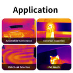 Thermal camera for water leak detection with Wi‑Fi for home inspection, wall moisture and pipe leak checks, wireless infrared camera for phones, 256×192